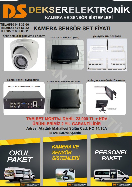 Okul Servisleri Koltuk Sensörü