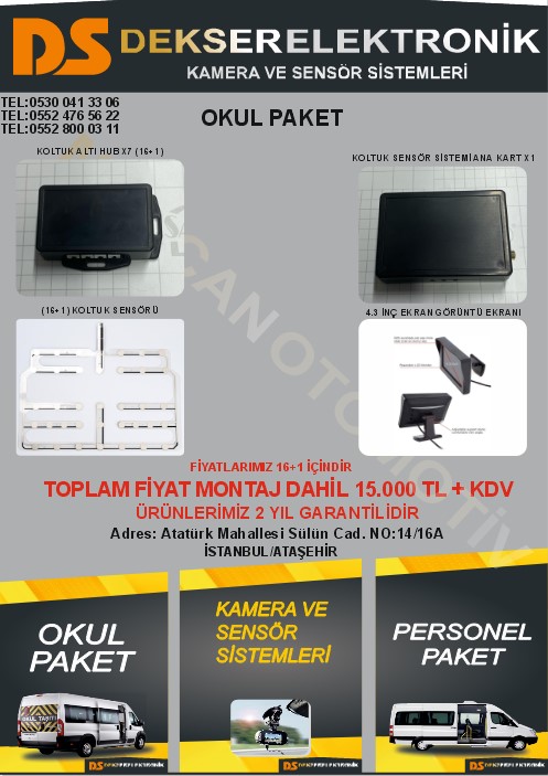 Okul Servisleri Koltuk Sensörü