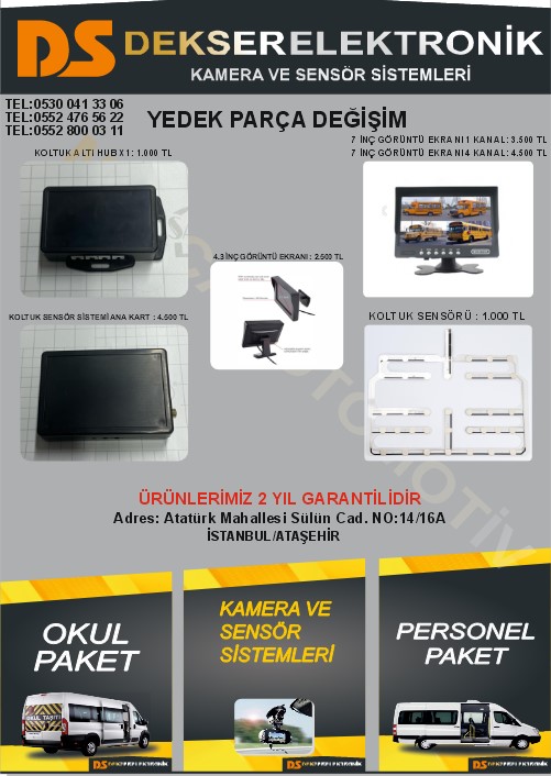 Okul Servisleri Koltuk Sensörü